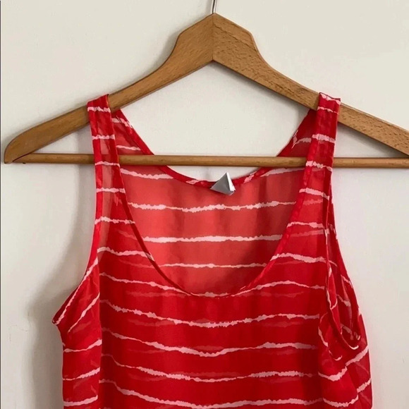 Old Navy Red and White Stripped Tank Top - Picture 2 of 5